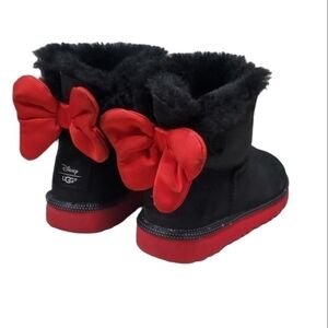DisneyvUgg Australia Kids Girls Mini Limit Leather boots sheepskin shoes 1